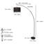 Lampe sur pied arquée noire 78 po avec abat-jour KD - Éclairage élégant et contemporain pour toute pièce-107080888-107080891