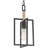 15" Pendant Light + Open Design, Bleached Oak Wood Finish + Sandblasted Black Finish