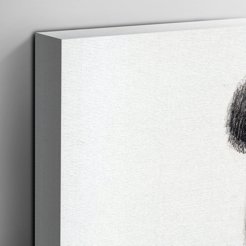 Panda Illustration - Wall Art, 50cm H x 76cm W