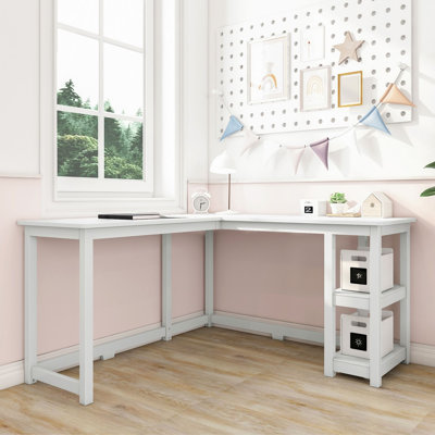 Bureau en coin Peytin avec tablettes
