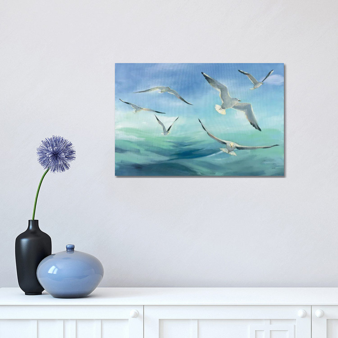 Sea Flight by Julia Purinton - Wrapped Canvas Painting