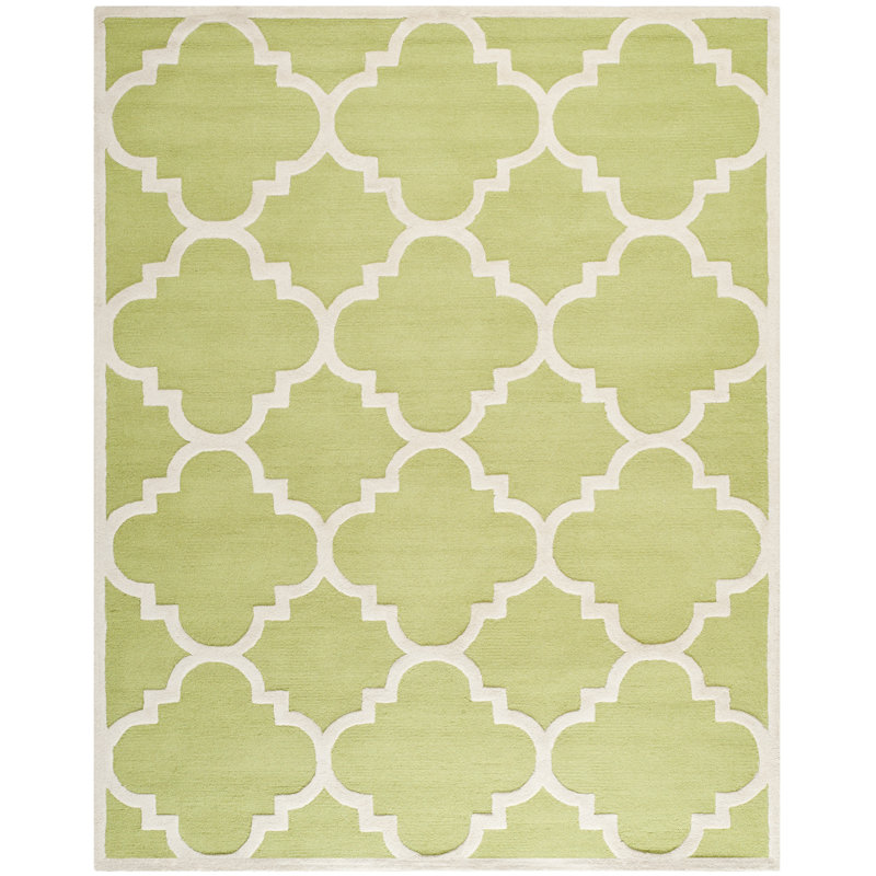 Cannen Hand Tufted Wool Geometric Rug, Rectangle 8' x 10'