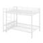 Lit superposé double au-dessus de double avec tablettes en filet et crochets à vêtements, cadre de lit superposé en métal avec lumière DEL-342819556