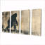 Silhouette d'ombre noire et noire Bigfoot - ensemble de décorations murales Bigfoot-2074053629