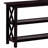 Deep Merlot Sofa Console Table, With 2-Shelf