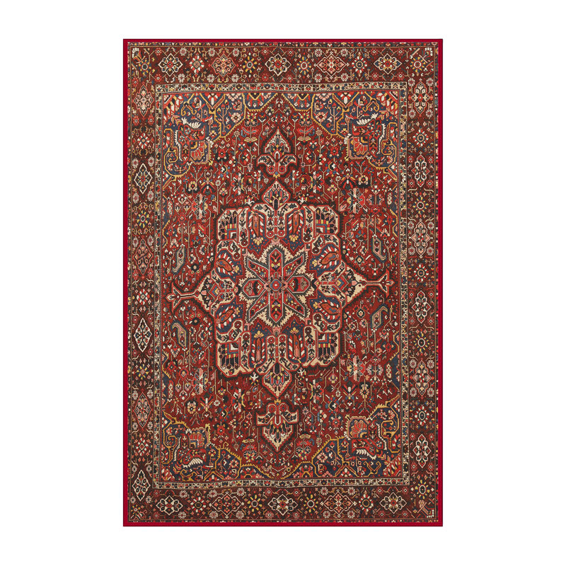 Tapis oriental multicolore tissé à la machine Oriental, Rectangle 8 pi x 12 pi