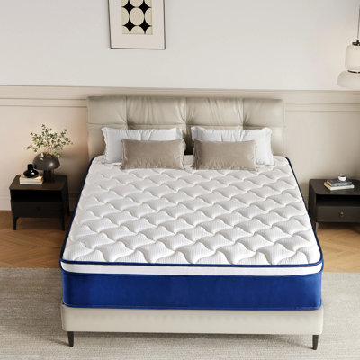 12" Queen Size Hybrid Mattress Medium Firm Cooling Gel Memory Foam CertiPUR US Certified