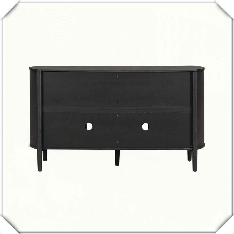 34-Door Storage Cabinet Entrance Living Dining Room Functional Stylish Versatile Practical, Black