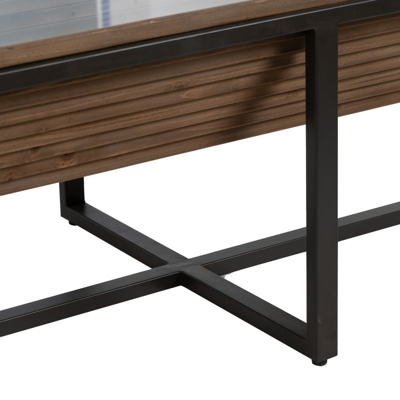 Altrud Cross Legs Coffee Table