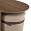 Ensemble de tables basses ovales en bois avec deux repose-pieds gigognes compacts