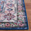 Tapis oriental en polyester tissé à la machine bleu marine / beige Pashen-632193123
