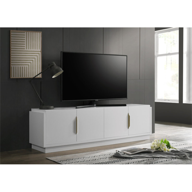 Carrington 70"W White 4-Door TV Stand
