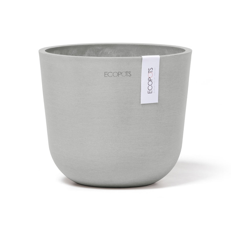 Oslo 6-Inch White Grey Recycled Plastic Indoor/Outdoor Planter