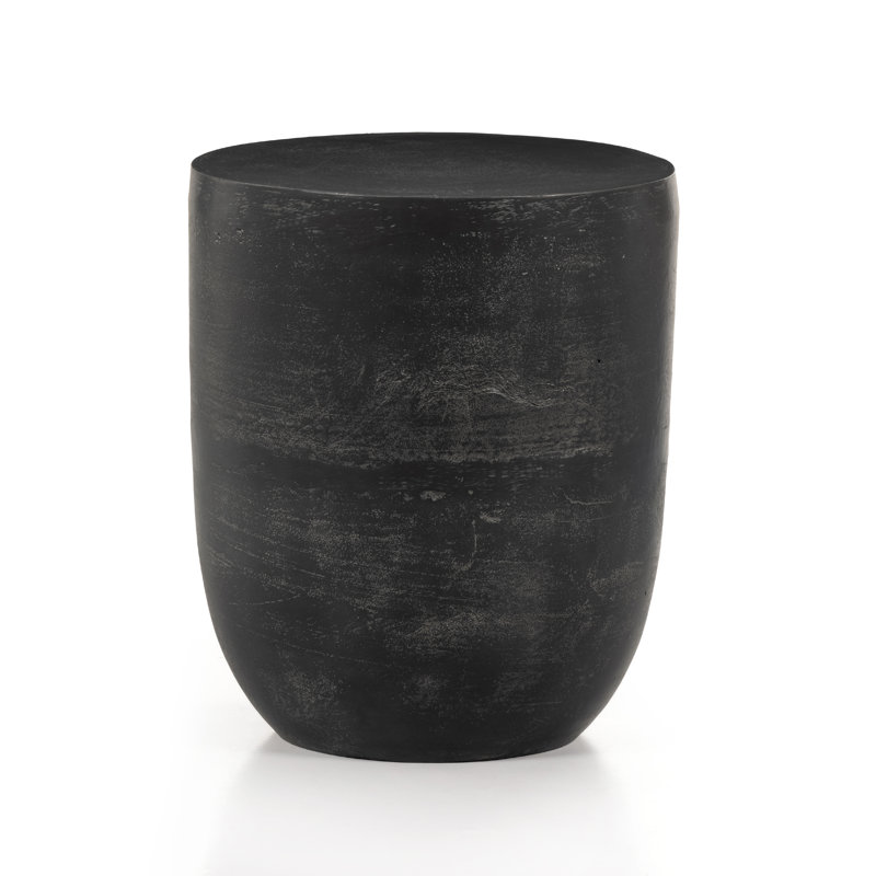 Eponine Round 15.75" W Outdoor Side Table, Aged Gray