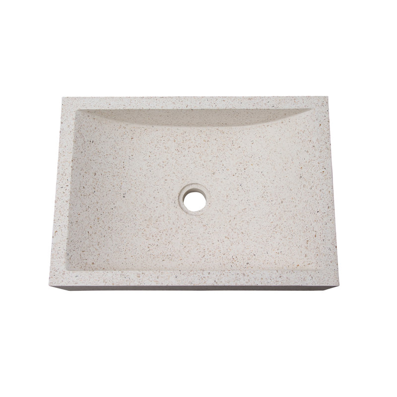 Barclay Eldon 13.875'' Concrete Rectangular Bathroom Sink, White 