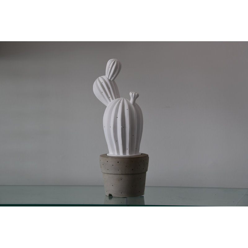 Veilleuse cactus en porcelaine