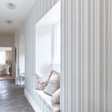 Rachel Ashwell Watercolour Stripe Grey Wallpaper