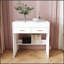 Flip Top Vanity Desk With LED Lighted Mirror & Built-In Outlet - Makeup Table With Drawers, Storage, And Hooks