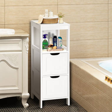 Holtby 11.8 W x 32.3 H x 11.8 D Freestanding Bathroom Cabinet Sand & Stable