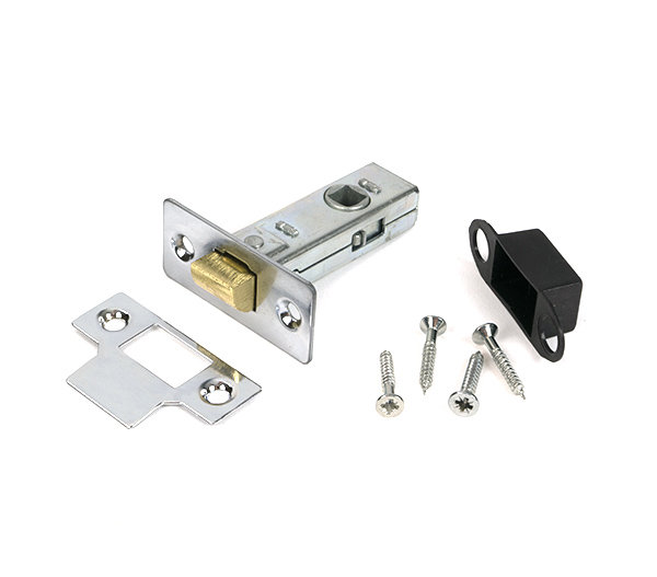 Tubular Mortice Latch, Polished Chrome