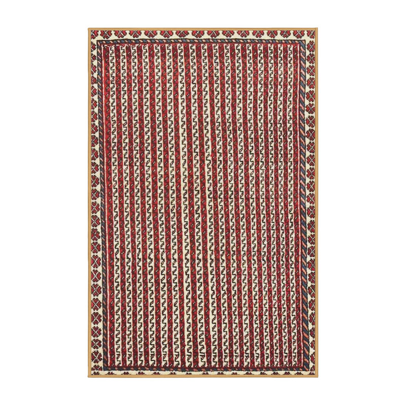 Tapis géométrique rouge / beige / brun, Rectangle 7 pi x 9 pi