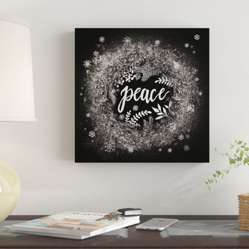 « frosty paix », reproduction d’impression sur toile tendue, H 24 po x l 24 po