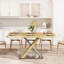 Table de salle à manger extensible à finition en bois avec base en acier, sièges 4-6, conception rétractable pour les rassemblements