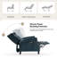 Fauteuil inclinable électrique en cuir ciré l 29,25 po Martina avec pieds en bois massif-1211969710