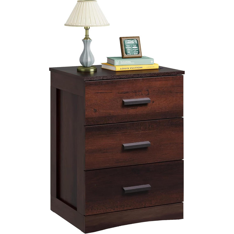 Wooden Bedside Table With Drawers