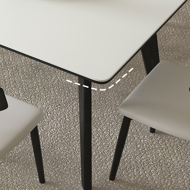 Table de salle à manger moderne en marbre de style italien moderne, H 29,5 po x L 70,9 po x l 35,4 po