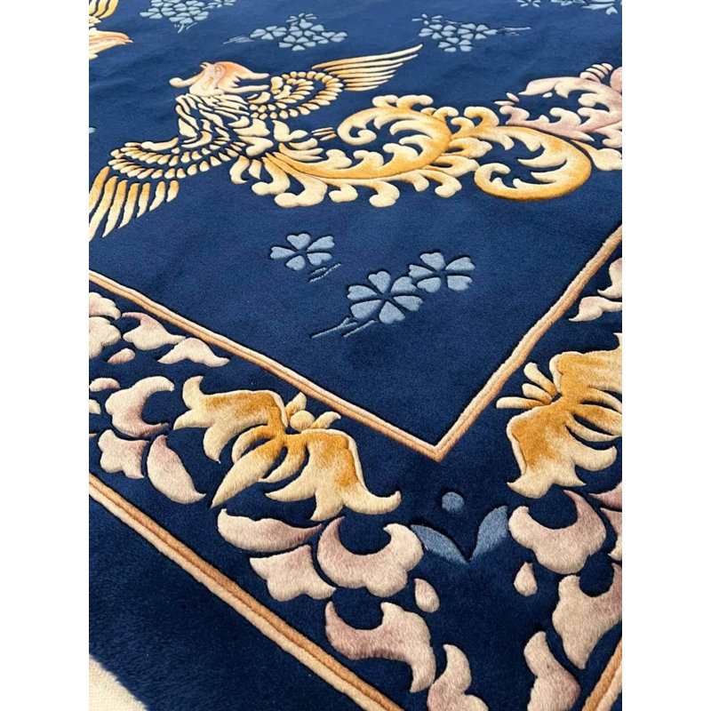 Oriental Area Rug in Navy Blue