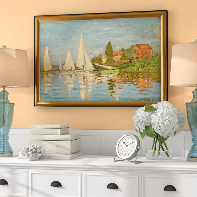 Claude Monet - Print, 24" H x 36" W x 1.5" D, Gold Framed, No Mat