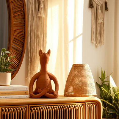 Figurine bohème en terre cuite Boho