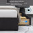  Modern Glam Queen Velvet Upholstered Platform Bed with 2 Storage Drawers and Curved Wingback Headboard, Black-11630323-11630332