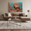 «Southwestern Animals», art mural rose sur toile 18-1021565289