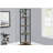 Fexy 59 Inch Corner Etagere Bookcase, 4 Tier Display Shelves, Black Metal, Rustic Brown-469439734
