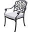 6 repas d'extérieur avec coussins de style moderne - aluminium gris foncé + blanc élégant en aluminium toutes saisons, eau