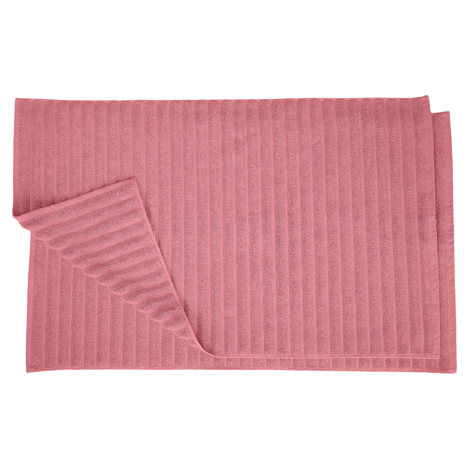 Pardue Cotton Bath Mat, Solid Color, Rosewood