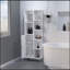 Armoire à linge blanche à 9 tablettes