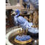 Porcelain Blue Egret Figurine With Bronze Ormolu In Bird Figure Collection
