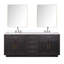 Ensemble de meuble-lavabo double 80 "avec miroir-82319140-112731031