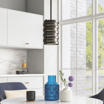 Luminaire suspendu cylindrique à 1 lumière Abdülhalim