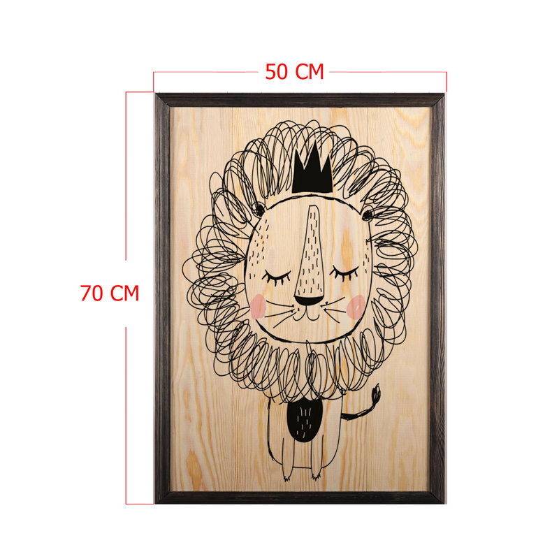 Anonymous - Single Picture Frame Painting on Wood, 70cm H x 50cm W x 1.5cm D