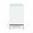 2 Drawer Bedside Table, White, Elegant