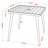 Juvens Square Metal Outdoor Dining Table With Umbrella Hole , 31.5'' in. W 31.5'' in. D-2075050266