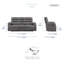 Canapé inclinable manuel double en microfibre polie 81,5 po Seese-1945859157