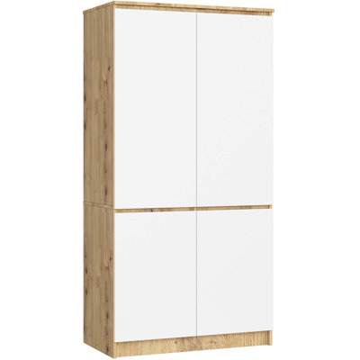 Stanlie 4 Door Manufactured Wood Wardrobe