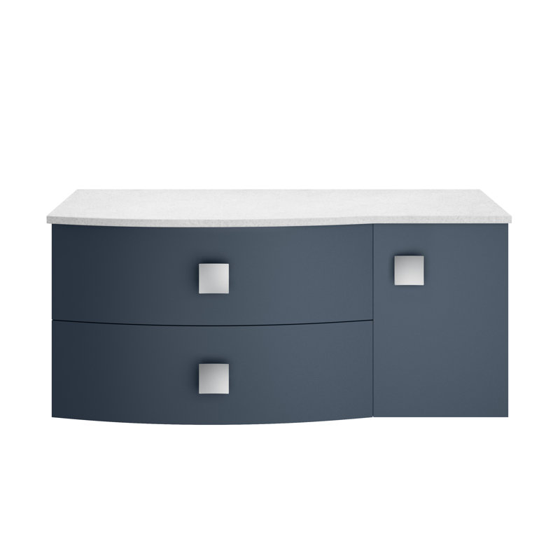 Sarenna 100cm Single Bathroom Vanity Base Only, Mineral Blue