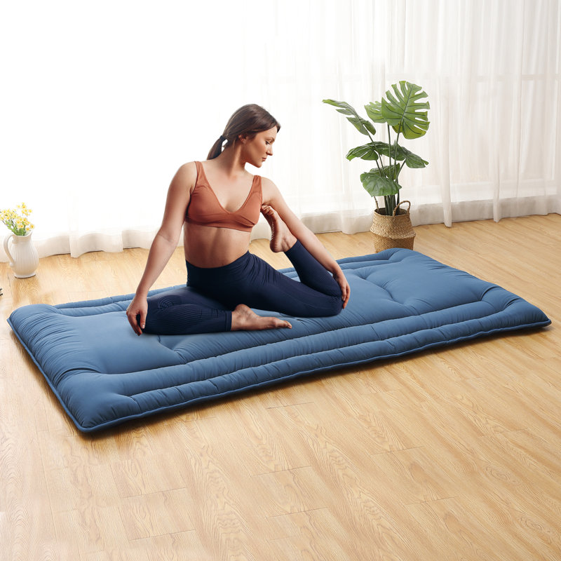 105gsm 100% Polyester Brushed Fabric Sponge Tatami Mat Japanese Style Plain Color Soft Durable Floor Mat Comfortable Home Mat
