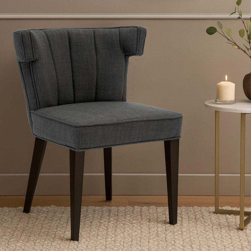 Bucyrus 53cm H Polyester Blend Upholstered Side Chair, Yellow